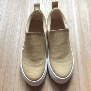Faux croc slip ons  - NWOT